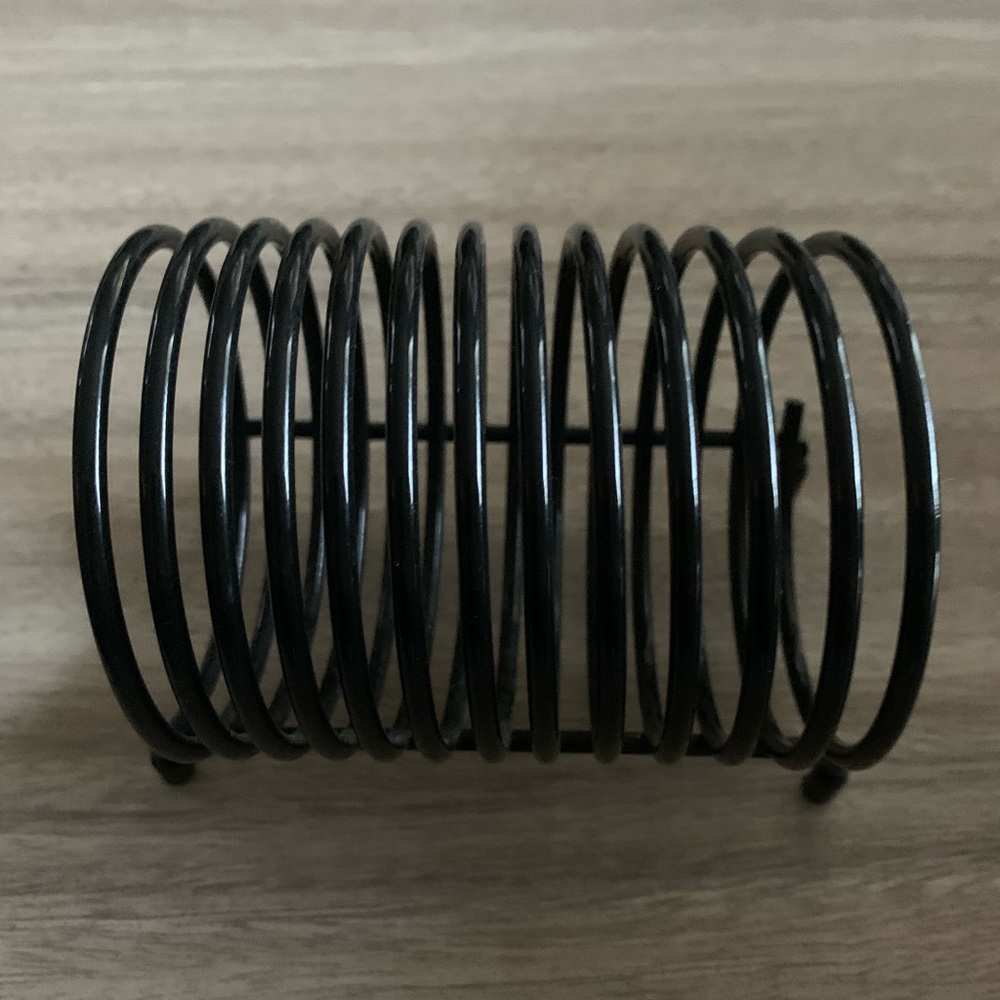 Like New VTG Metal Black Spring Coil Letter Mail File Holder Office Desk Sorter - Picture 3 of 6